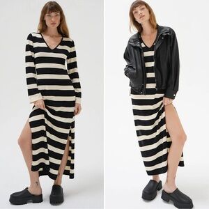 NWOT Revolve LNA Elin Maxi Dress Women’s XL Ivory Black Stripe Vacation Resort